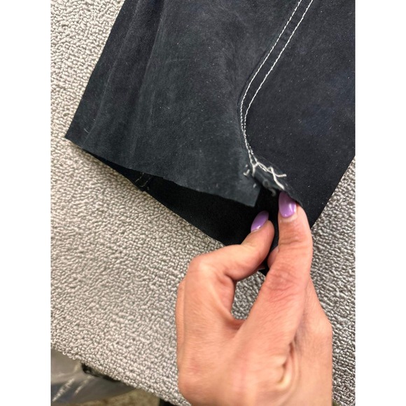 Vintage Wilsons Leather Maxima Pants Women 2 Black Suede Stitching Western Y2K - Picture 12 of 14